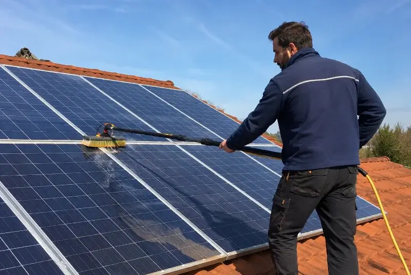 Nettoyage et entretien de panneaux solaires à Estos
